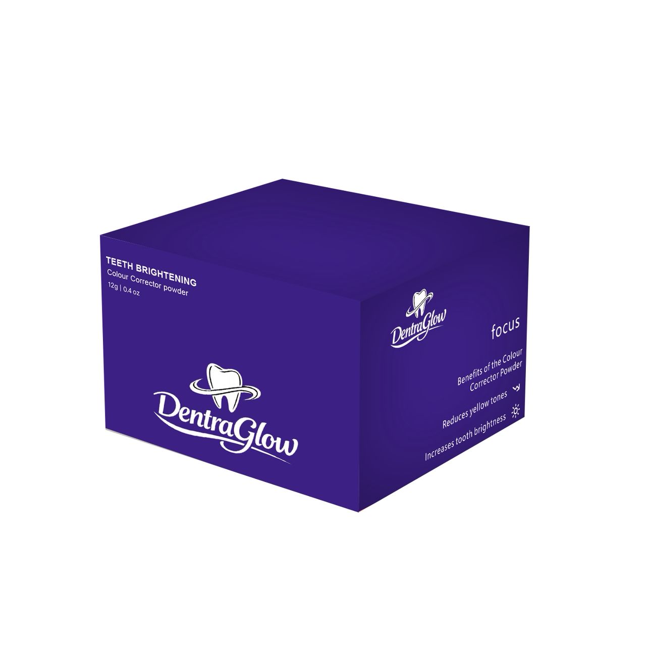 Dentra Glow Teeth Whitening Powder - Naturally Brightens Teeth, Reduces Stains, Enamel-Friendly, Gentle on Gums, Easy to Use with Toothbrush or Finger - Oral