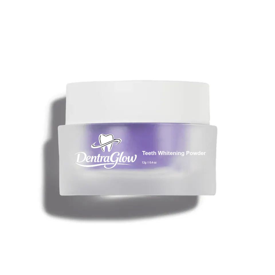 Dentra Glow Teeth Whitening Powder - Naturally Brightens Teeth, Reduces Stains, Enamel-Friendly, Gentle on Gums, Easy to Use with Toothbrush or Finger - Oral