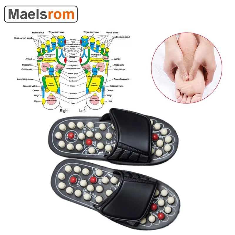 Acupressure Foot Massage Slippers – Reflexology Sandals for Plantar Fasciitis Relief & Acupuncture Point Stimulation Body Care Comfort